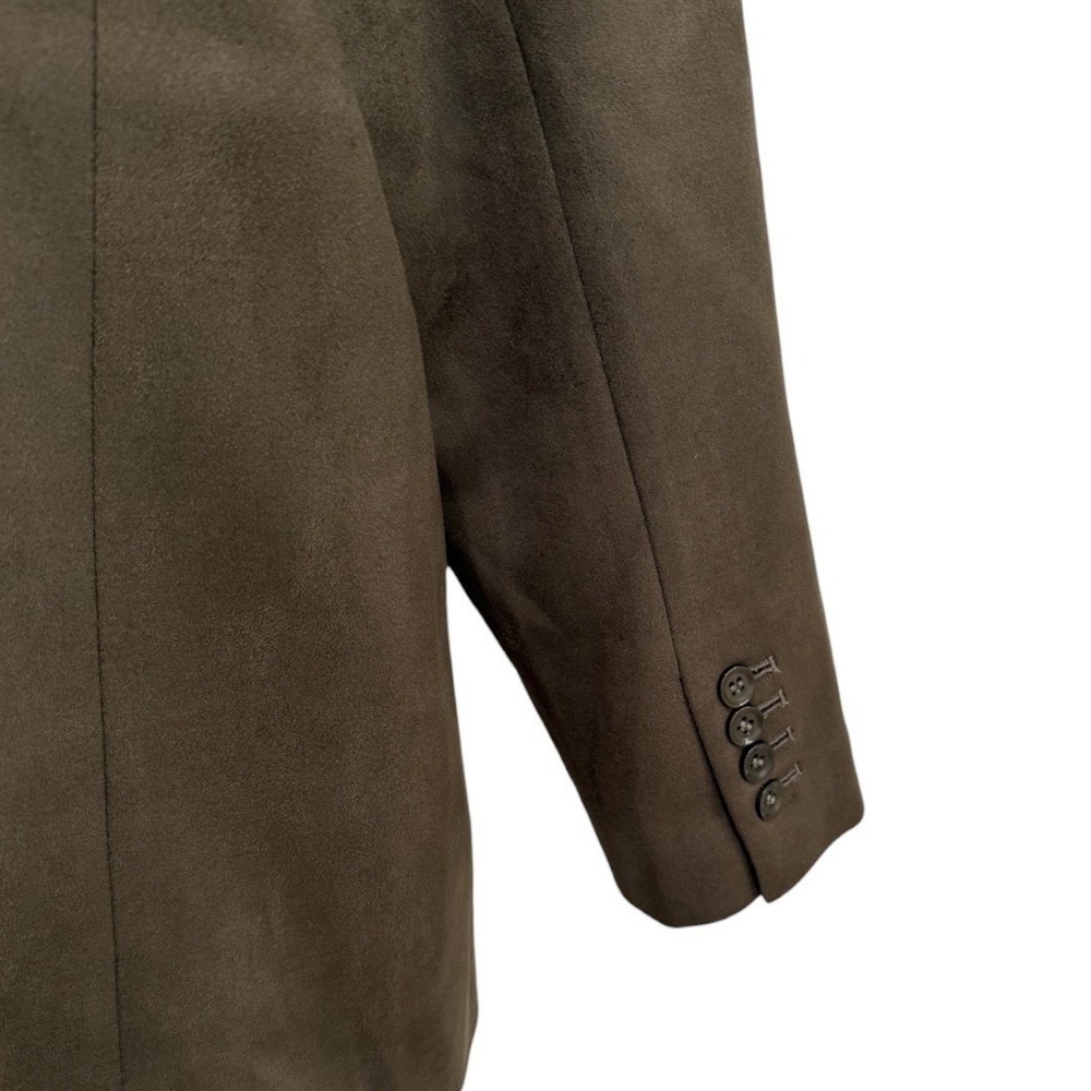 NEW Ruti The Micro Suede Classic Blazer Olive Green Single Button Size (4) 14 - Picture 7 of 10